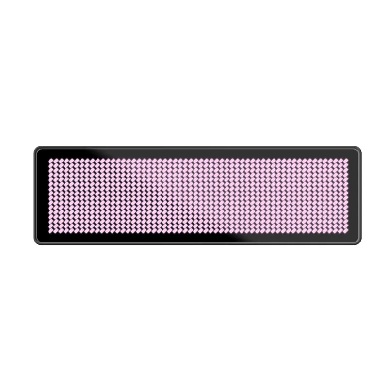 Pink 7 Colors Programmable Mini LED Digital Rechargeable Scrolling Name Message Tag Sign Adjustable 4 levels Brightness Chest Card - Цвет: Pink