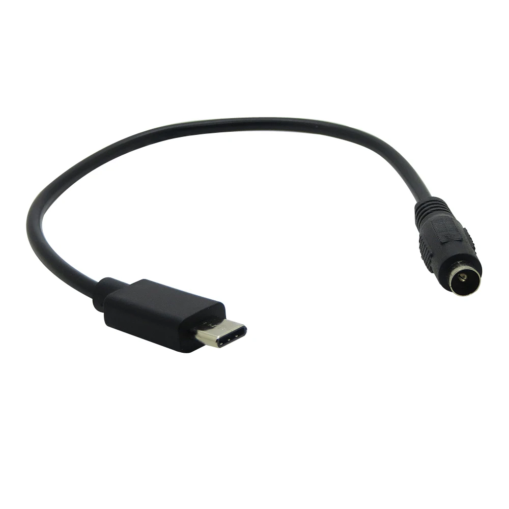 5 шт./лот 25 см USB 3 1 Type C штекер постоянный ток 5*2 мм Женский Удлинительный кабель для