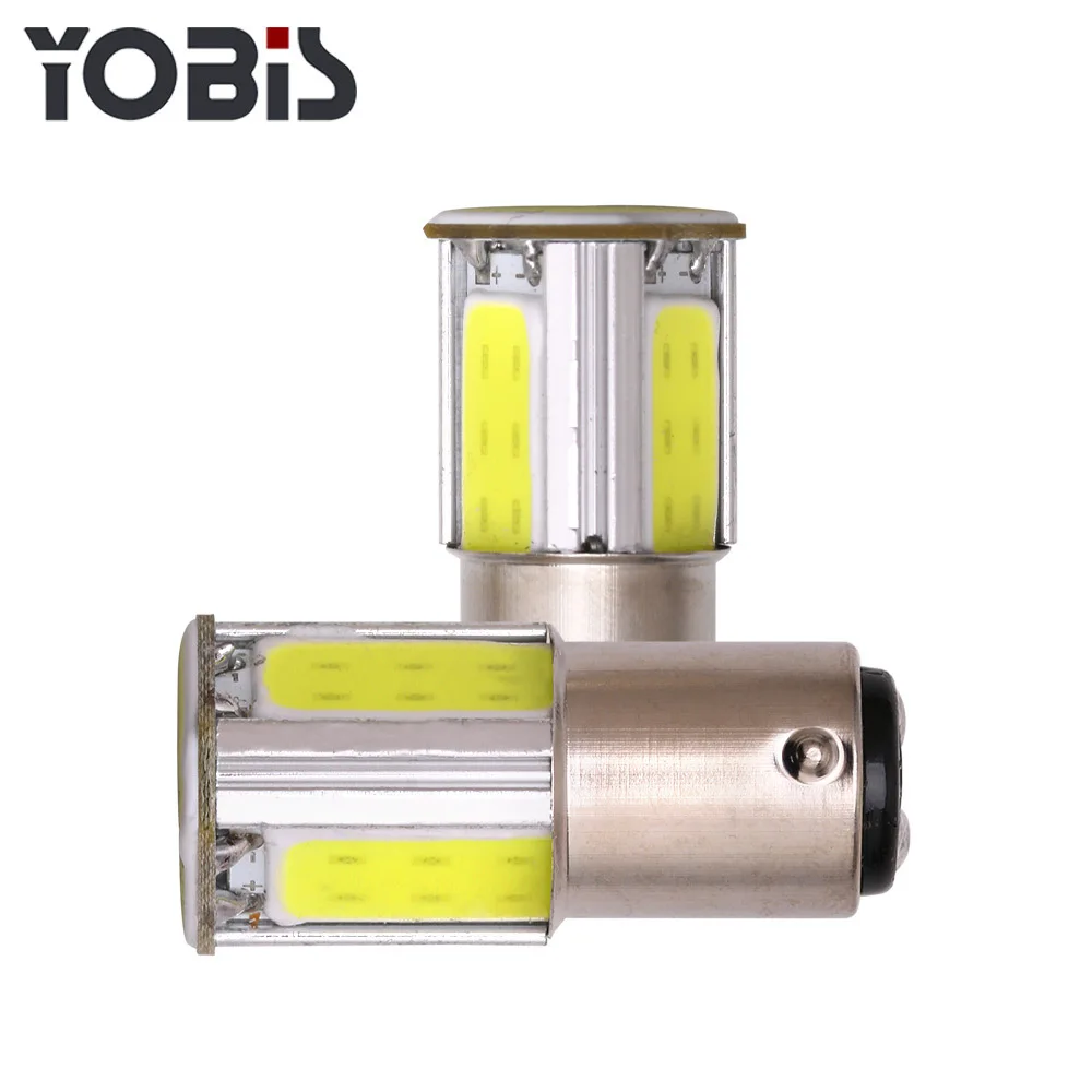 2шт p21w bay15d ba15s P21/5W 1156 1157 led COB 12v автомобильный тормозной светильник Белый Красный