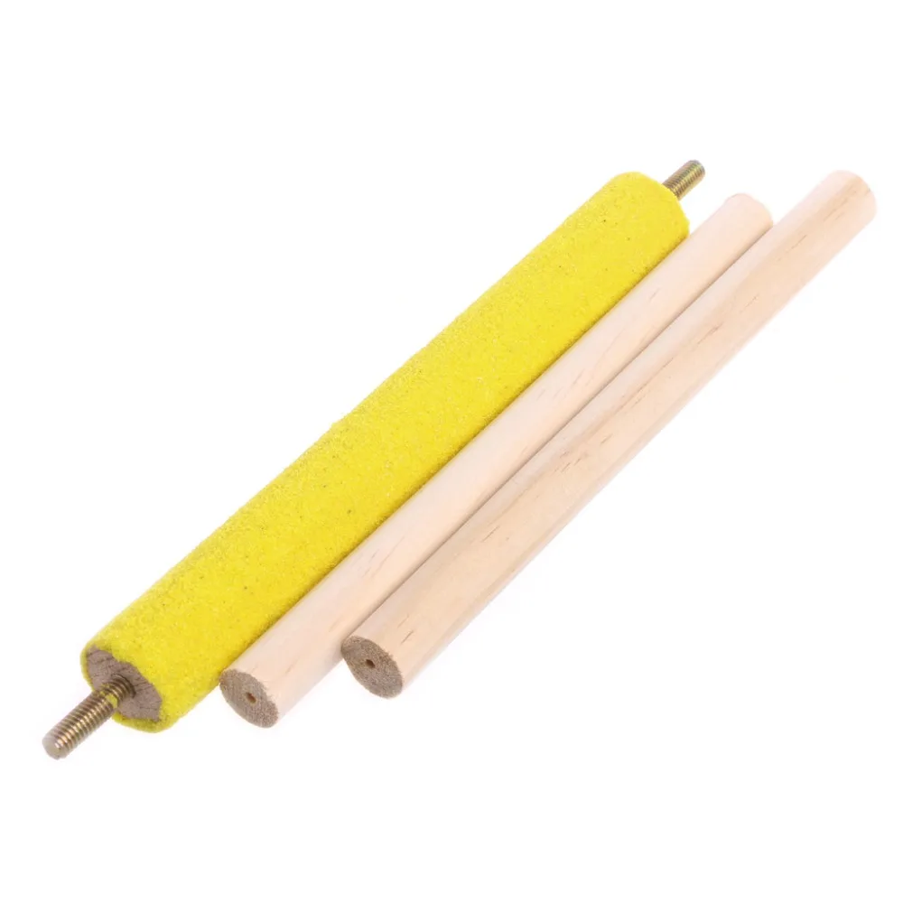 Деревянная + акриловая декоративная искусственная подставка для птиц платформа