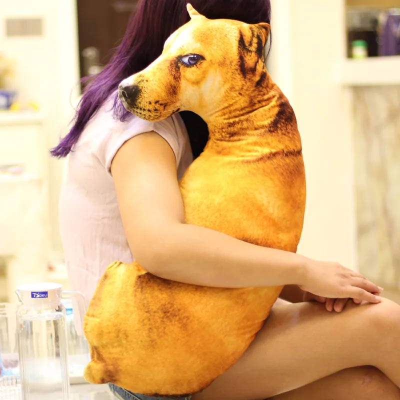 3D печать имитация собаки подушка мягкие плюшевые куклы животные креативная