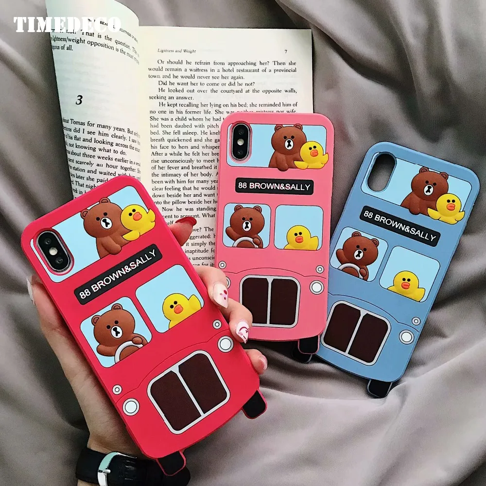Персонализированные 3d чехол для iPhone 7 8 Plus 6 6s плюс милые Мультяшные животные