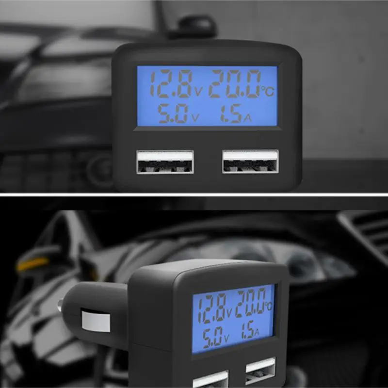 Автомобильное зарядное устройство с двумя USB разъемами быстрая зарядка для