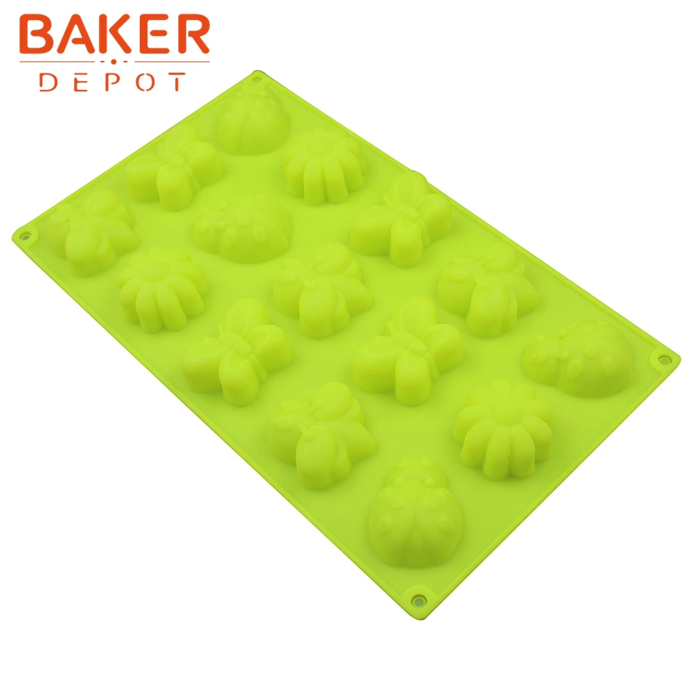 Силиконовая форма для шоколада 18 различных животных равномерная желе