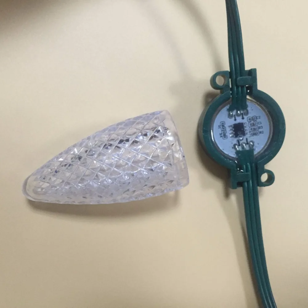 50 узлов адресная светодиодная Рождественская Пиксельная гирлянда RGB WS2811 12 В