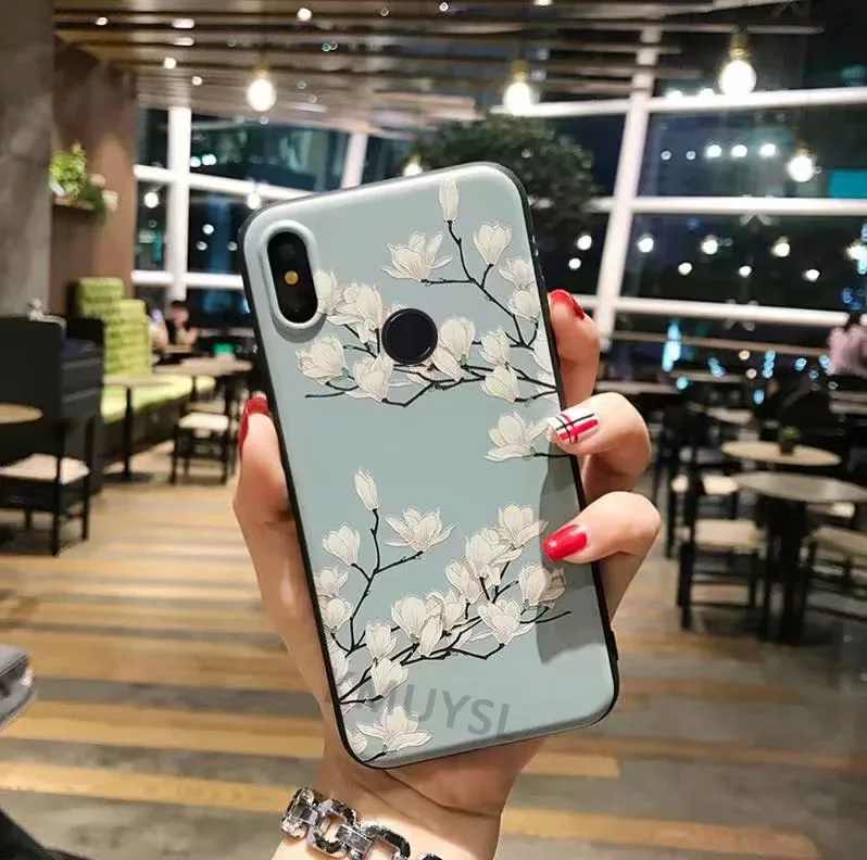 3D цветок чехол с тиснением для xiomi Xiaomi mi 9 8 se a1 a2 5x 6x cc9 cc9e a3 мягкий чехол для Red mi 4X4 Red mi note5 Примечание 6 7 pro крышка - Цвет: 12