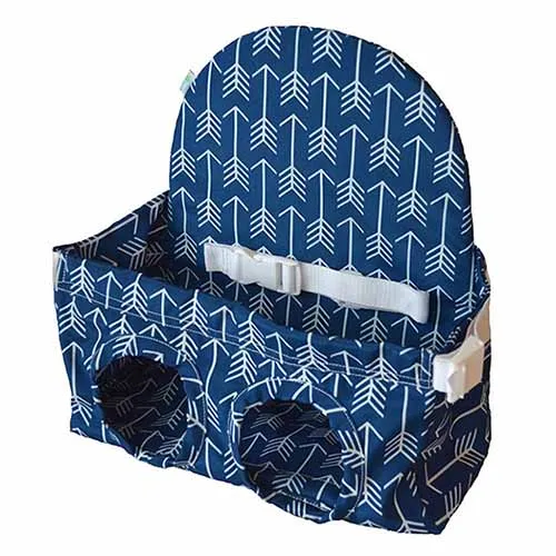 Складной детская корзина подушки игрушка-тележка для ребенка Pad Baby Shopping тележка Защитная крышка детская тележка стул коврик - Цвет: Navy blue