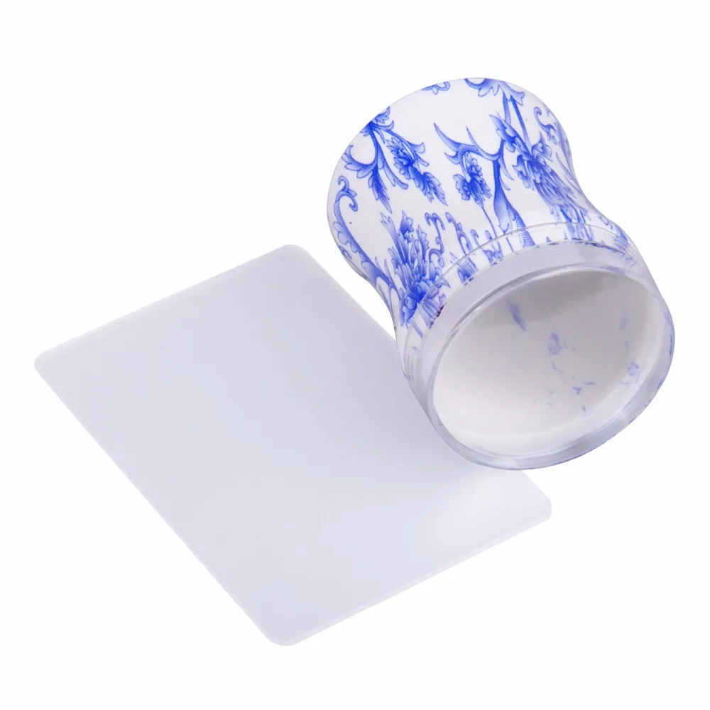 Biutee большой Размеры чистый прозрачные силиконовые нейл арта штамп Ракель с Кепки