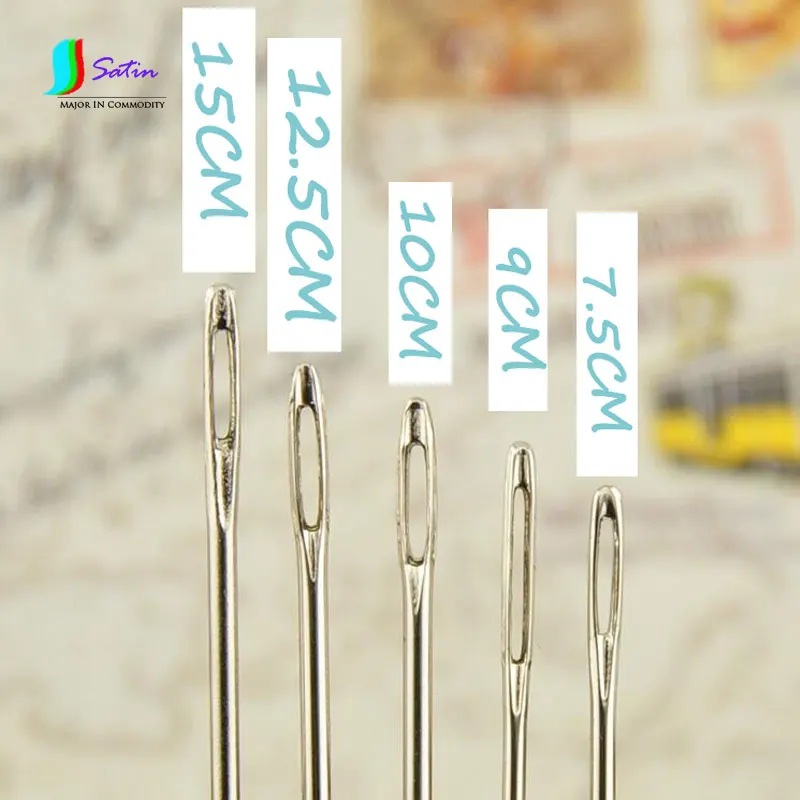 Домашний ручного шитья инструменты большой Размеры длинный Сталь иглы