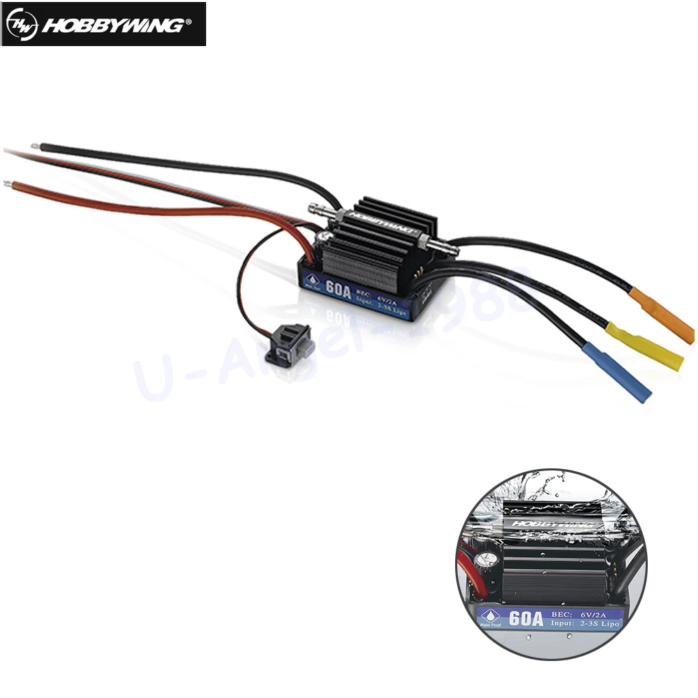 Двигатель HobbyWing SeaKing V3 60A BL ESC 6 в/2A BEC для радиоуправляемой гоночной лодки|motor esc|bl