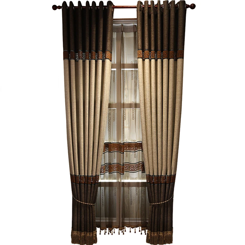 Гостиная занавес простой современный китайский лен пользовательские спальня