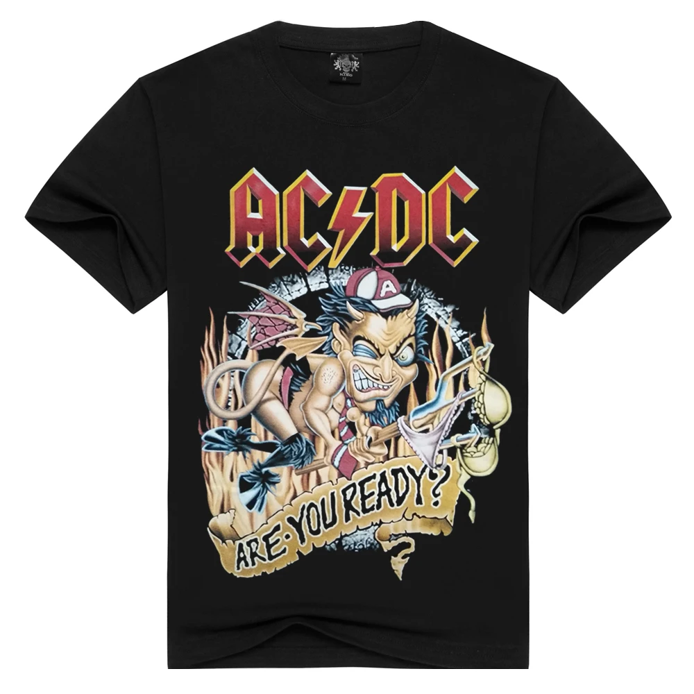 DX-43 Для мужчин/для женщин хлопок AC/DC BELL'S колокольчики футболки рок группа футболка Летняя acdc футболка для мужчин твердые черные мужские топы свободная футболка s - Цвет: DX-43