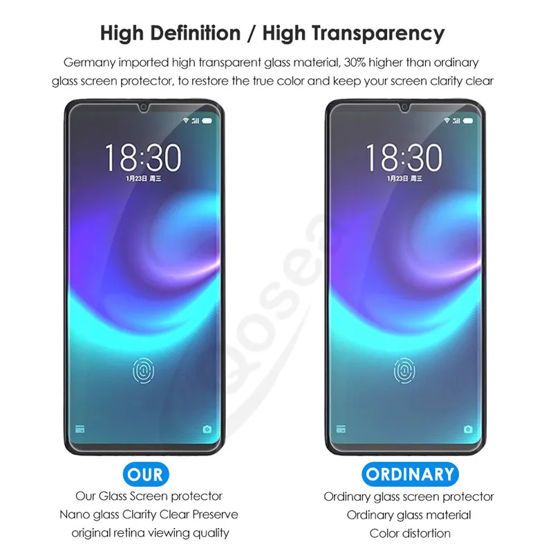 2 шт. телефон экран протектор для Meizu Zero закаленное стекло 2.5D Arc 9 H ультра тонкий