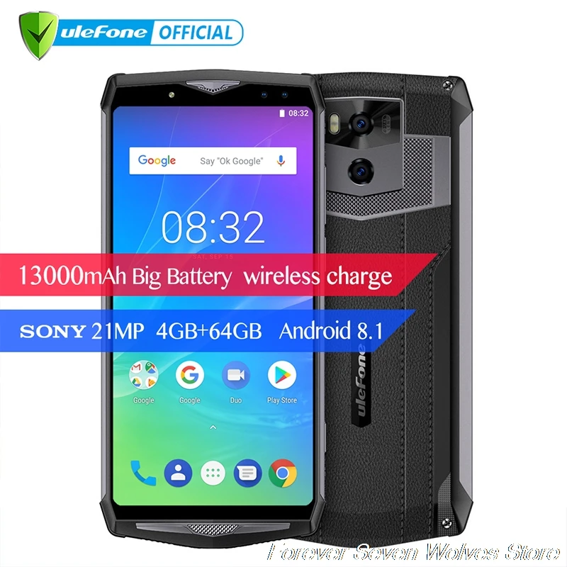 Ulefone power 5s MTK6763 Восьмиядерный мобильный телефон 6 0 дюйма 18:9 4 Гб + 64 21 МП Две задние