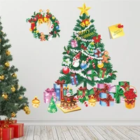 christmas tree gift wall stickers living room bedroom store window wall decals christmas new year gift home decor mural poster