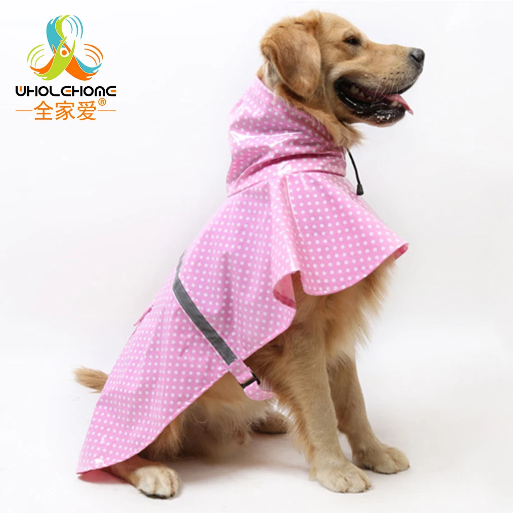 Одежда для домашних животных дождевик снега с краской в горошек плащ больших