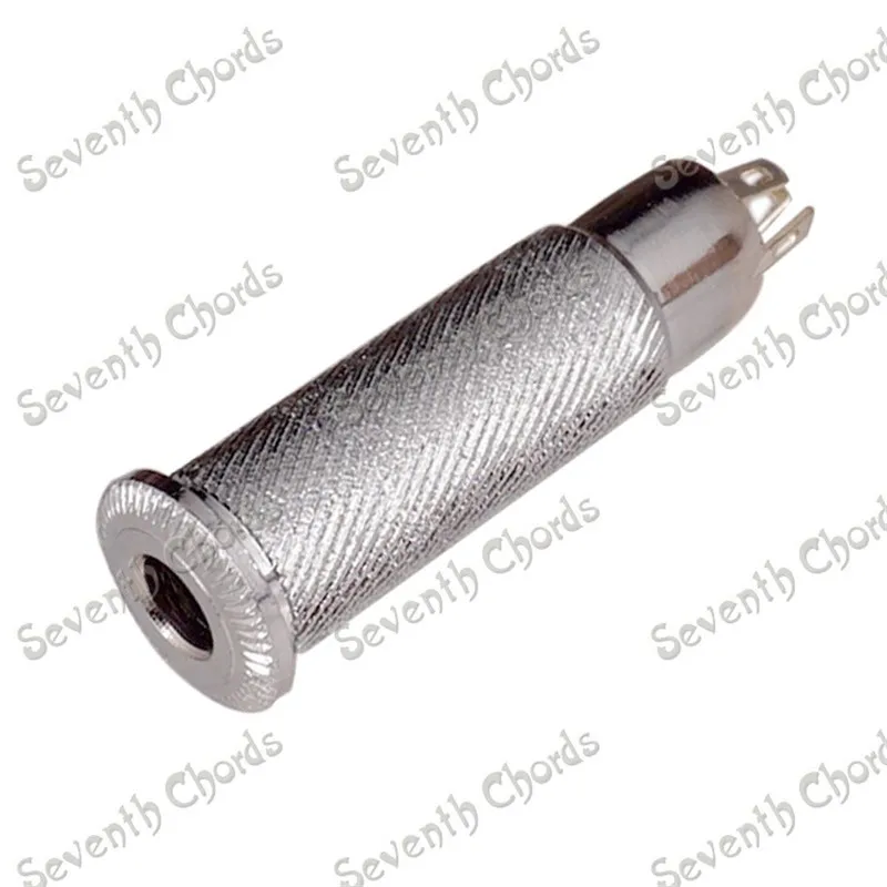 10 шт. хромированный внахлест цилиндр бас гитара разъем вход/выход гитарный 1/4 &quot6