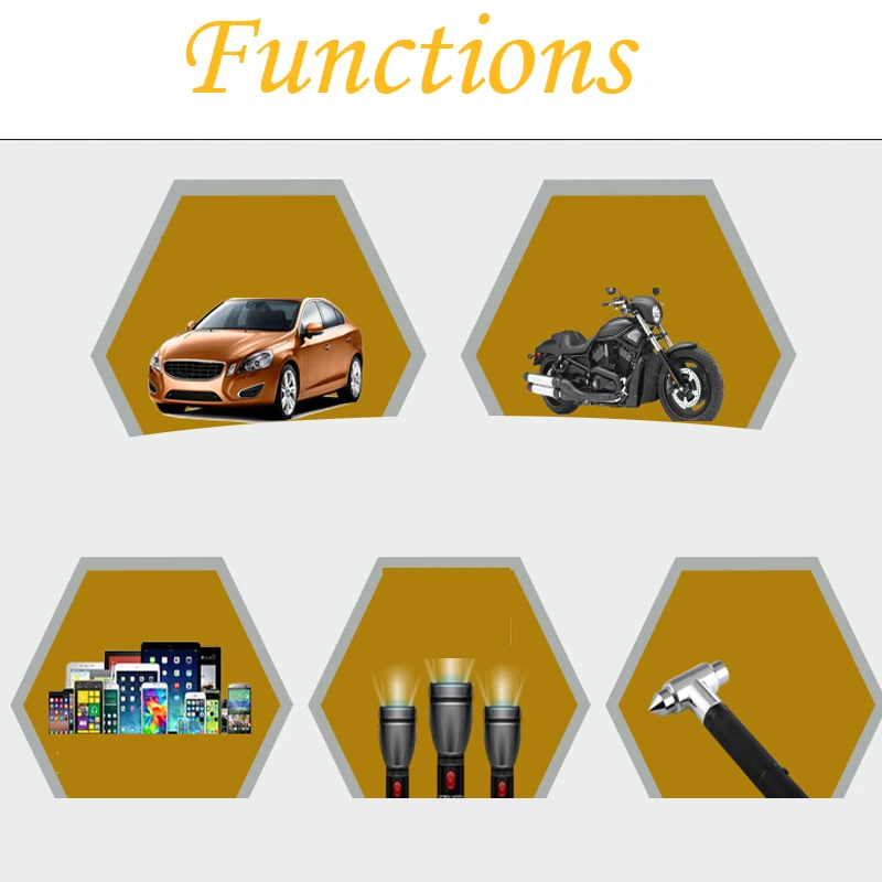 Пусковое устройство для автомобиля высокой емкости Портативное аварийное