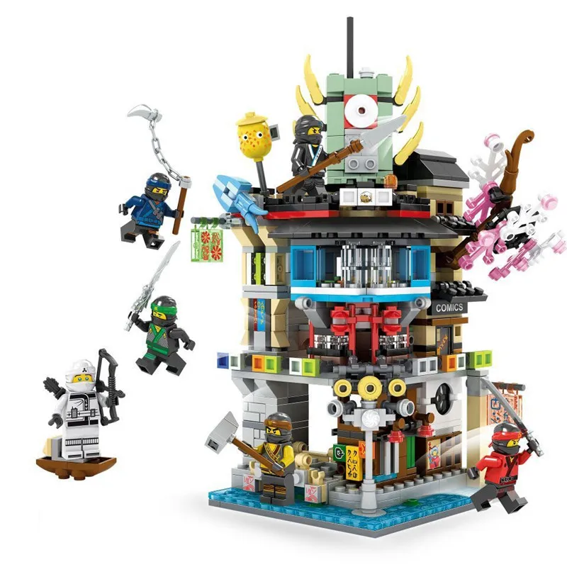 713 шт город ниндзя Airjitzu Ninjagoes Compatibie Legoings Строительные блоки Набор игрушек DIY