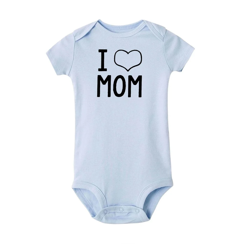 R965-SRPLB- I Love Mom and I Love Dad New Newborn Toddler Infant Baby Boys Girls Sister Brother Twins Bodysuit Matching Outfits Onesie - Цвет: R965-SRPLB-