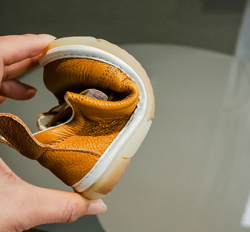 0-1 Years Old Infant Boys Girls Real Leather Casual Crib Shoe Rubble Sole Cute Rabbit Ear Soft Walking for Baby's | Мать и ребенок
