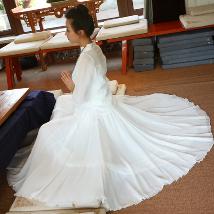 Женская трехслойная шифоновая юбка в стиле преппи длинная Плиссированная пол