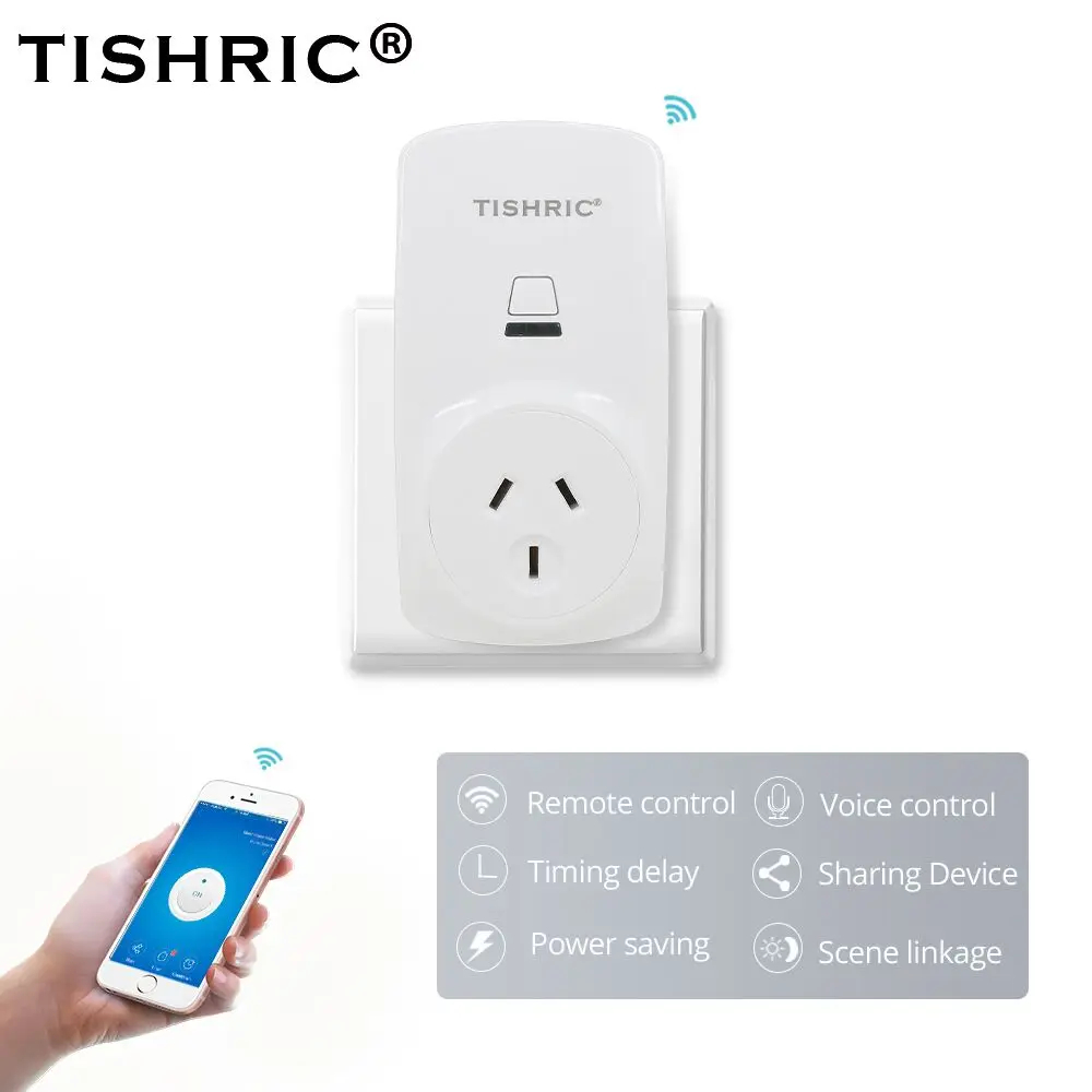 TISHRIC eWelink 16A ЕС умная розетка Wi-Fi вилка таймер дистанционное управление Поддержка Alexa Google home умная Автоматизация розетки переключатель