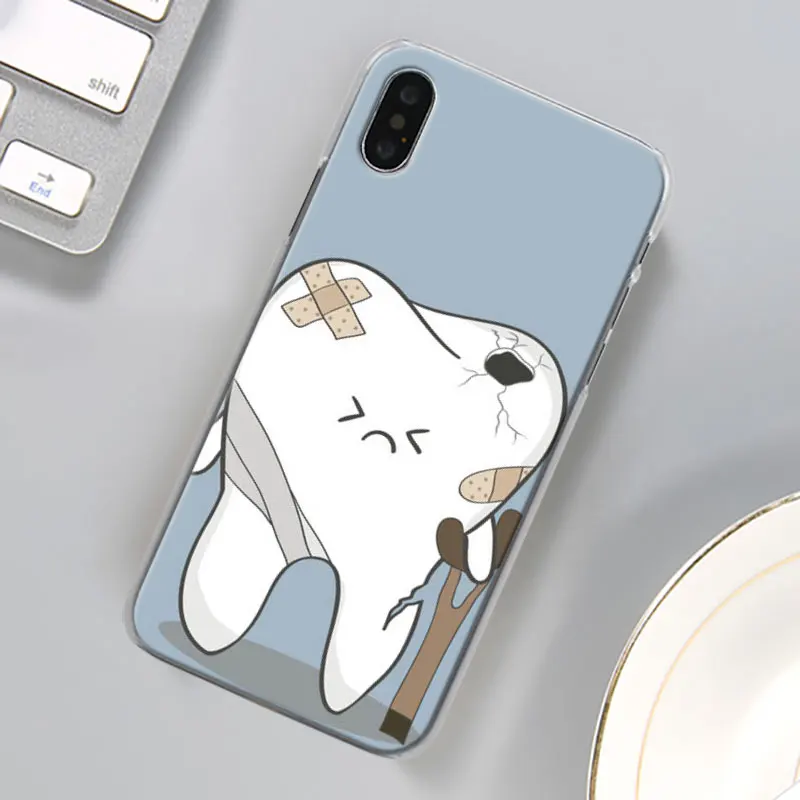 Стоматологический зуб чехол для телефона для Apple iPhone X XR 7 8 Plus 6 6s Plus XS MAX 11 Pro Max SE чехол для телефона Coque