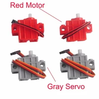 4pcs 270 degree programmable gray geek servos red gear motor for legoeds microbit robotbit smart car makecode mb0007 mb0008