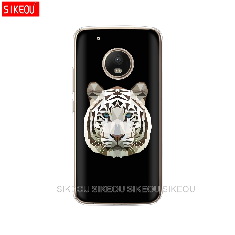Силиконовый чехол для телефона Motorola Moto G6 G5 G5S Z2 Z3 PLAY PLUS X4 E4 E5 C animal tiger|Бамперы| |
