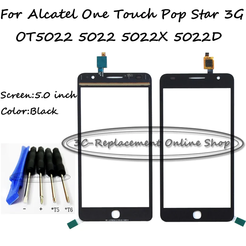 Черный сенсорный экран для Alcatel One Touch Pop Star 3G OT-5022 OT 5022 OT5022 5022X 5022D 5022E Сенсорная