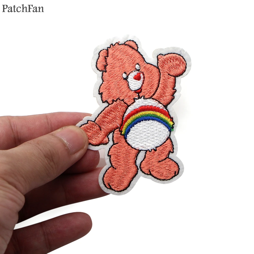 Patchfan забота о Медведе мультфильм аппликация нашивки стикер diy Швейные Джерси Одежда для куртки значки железа на футболке аксессуар A0927