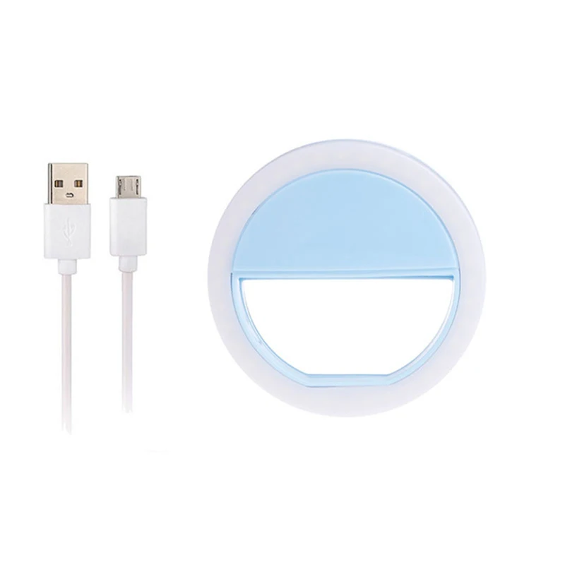 Usb зарядка селфи кольцо светодиодная вспышка заполняющий свет мобильный телефон
