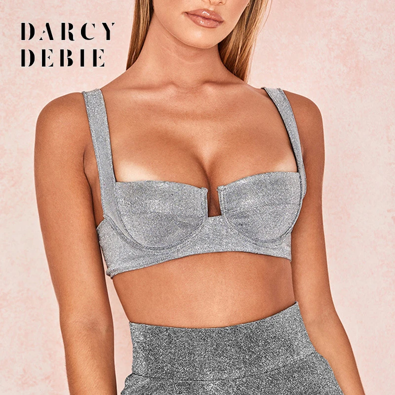 Женская футболка на бретельках Darcydebie уличная летняя блузка без бретелек с
