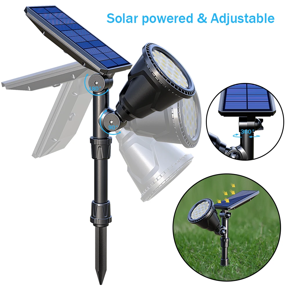 [DBF] 18 светодиодных RGB ламп на солнечной батарее регулируемый цветной Яркий