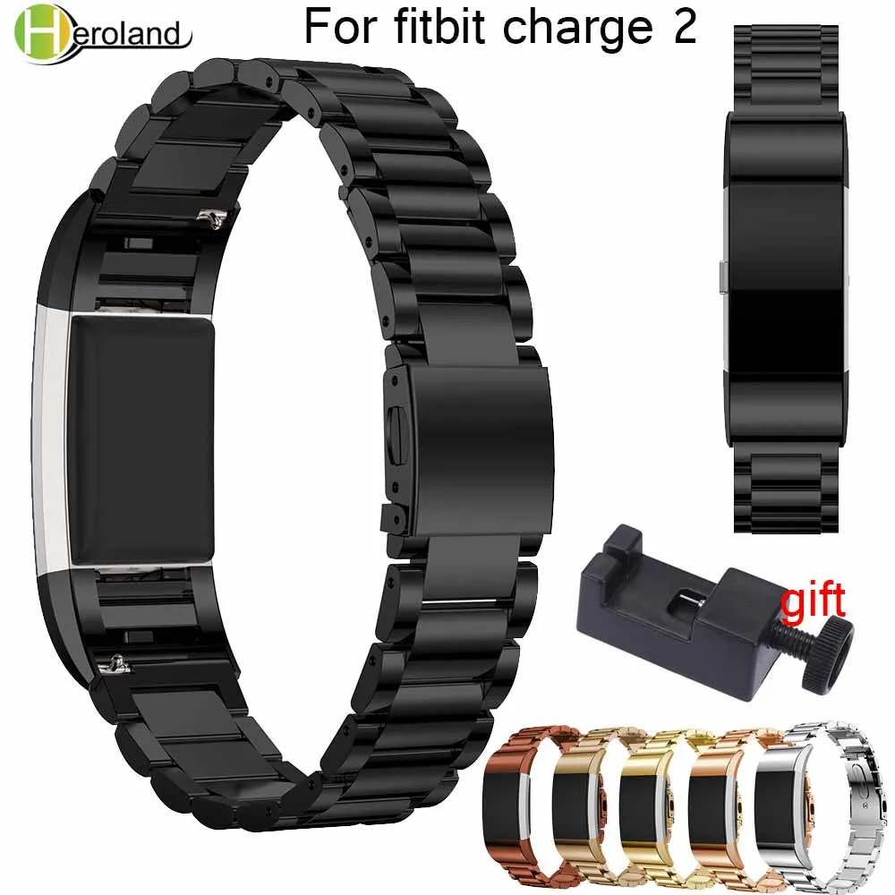 

Metal watch Strap For fitbit charge 2 band Screwless Stainless Steel Bracelet For Fitbit charge2 Wristbands Replace Accessories