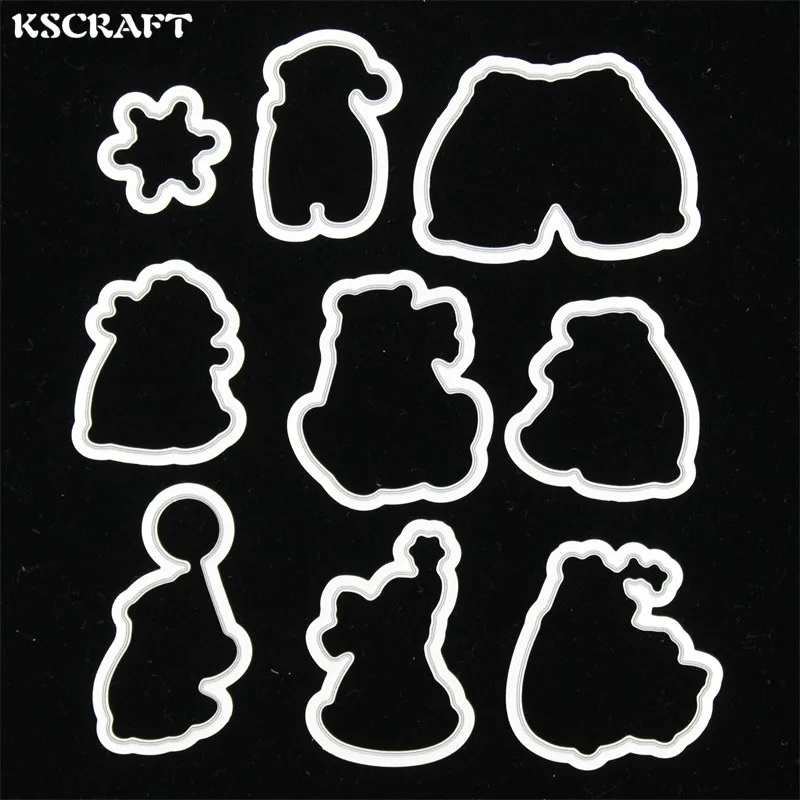 

KSCRAFT Cute Bears Metal Cutting Dies Stencils for DIY Scrapbooking/photo album Decorative Embossing DIY Paper Cards