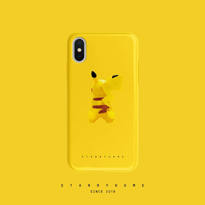 Желтый чехол с изображением японского аниме для Iphone 11 PRO MAX XS XR X задней панели