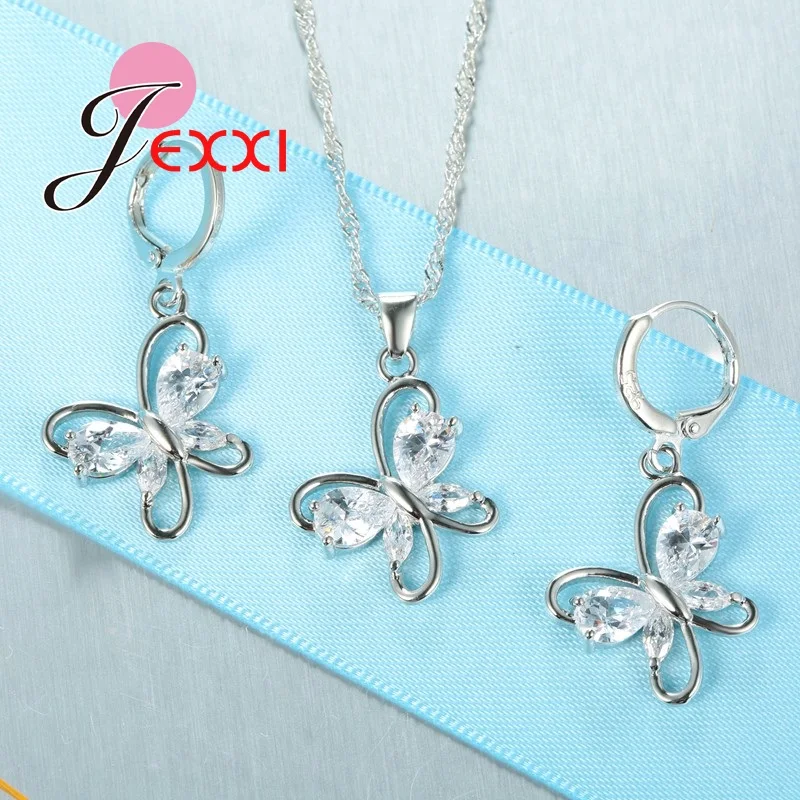 Очаровательные серебряные серьги в виде подвески с фианитами|earrings double|set top box