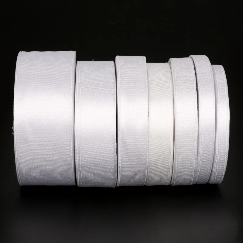 Выберите размер белая цветная атласная лента 25 ярдов для рукоделия украшение