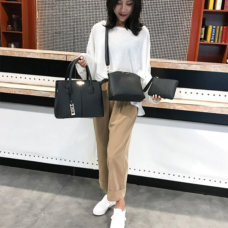 Gaqiuma Litchi PU satchels Сумочка через плечо сумки кошелек 3 шт. один комплект для женщин