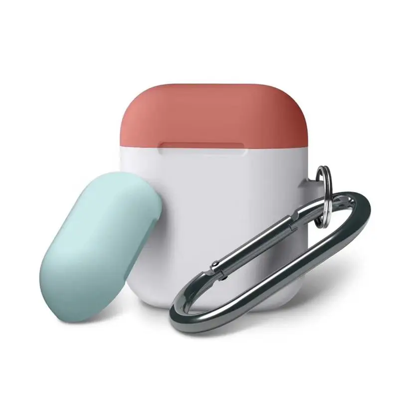 F Двойной колпачок силиконовый чехол для Airpods наушники беспроводные Bluetooth наушники пылезащитный мягкий корпус для Airpods подарок - Цвет: F