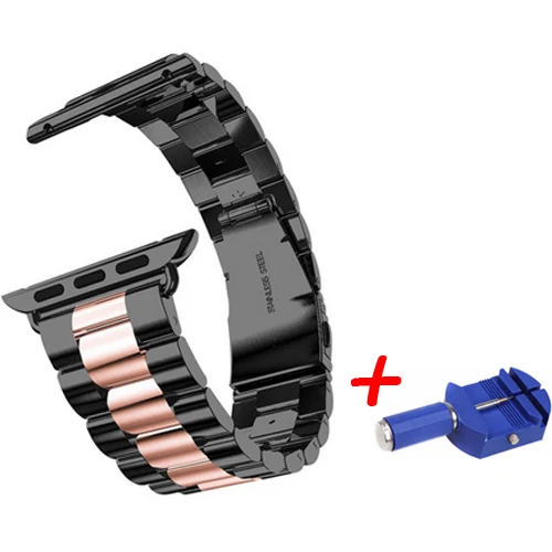 Ремешок из нержавеющей стали для наручных часов correa apple watch band 4, 40 мм, 44 мм, браслет из звеньев, ремешок для наручных часов montre, металлический ремень - Цвет ремешка: band tool