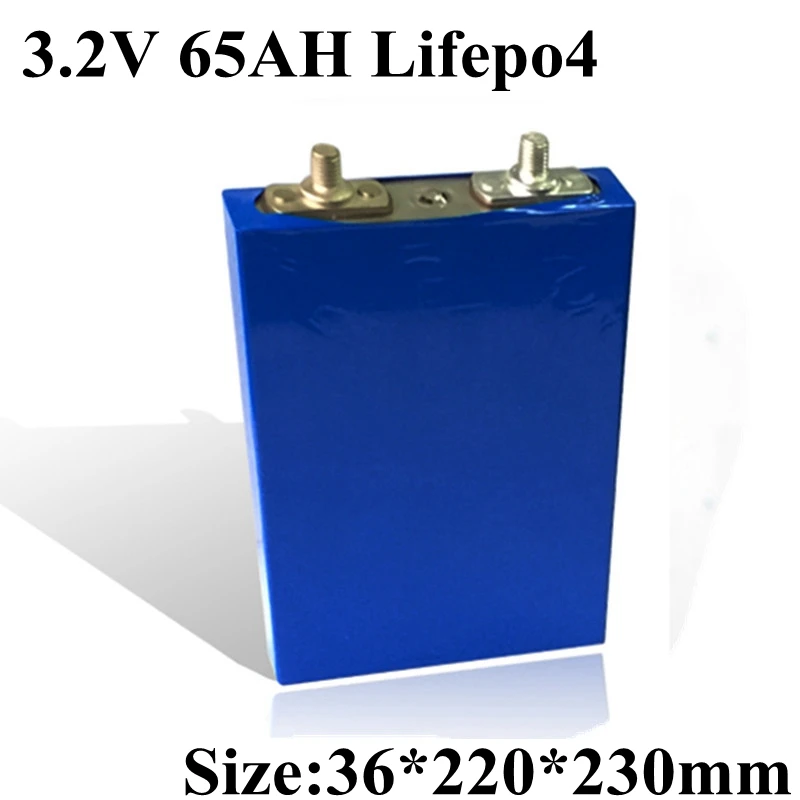 

Аккумулятор Lifepo4 с большой емкостью 3,2 в 65ач 200А для Diy Facewell Lifepo4 50ач упаковка 12В батарея Lifepo4 60ач электромобиль