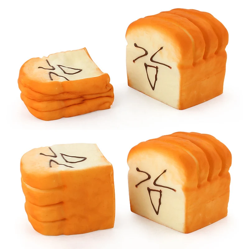 8 см Kawaii Jumbo Toast Bread Squishy супер медленно поднимающийся держатель для телефона