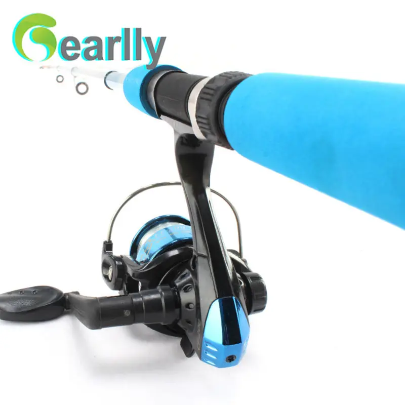 Стекло волокно 1.5 м Портативный 4-телескопическая Рыбалка полюса Rod Спиннинг Рыба