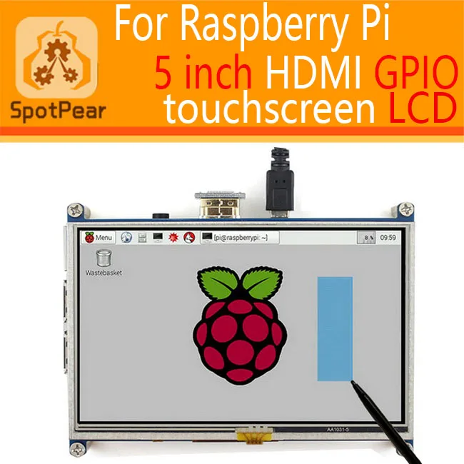 Raspberry pi 3 model B 4B/2B/B +/A + 5 дюймовый HDMI GPIO резистивный сенсорный экран ЖК экран|raspberry
