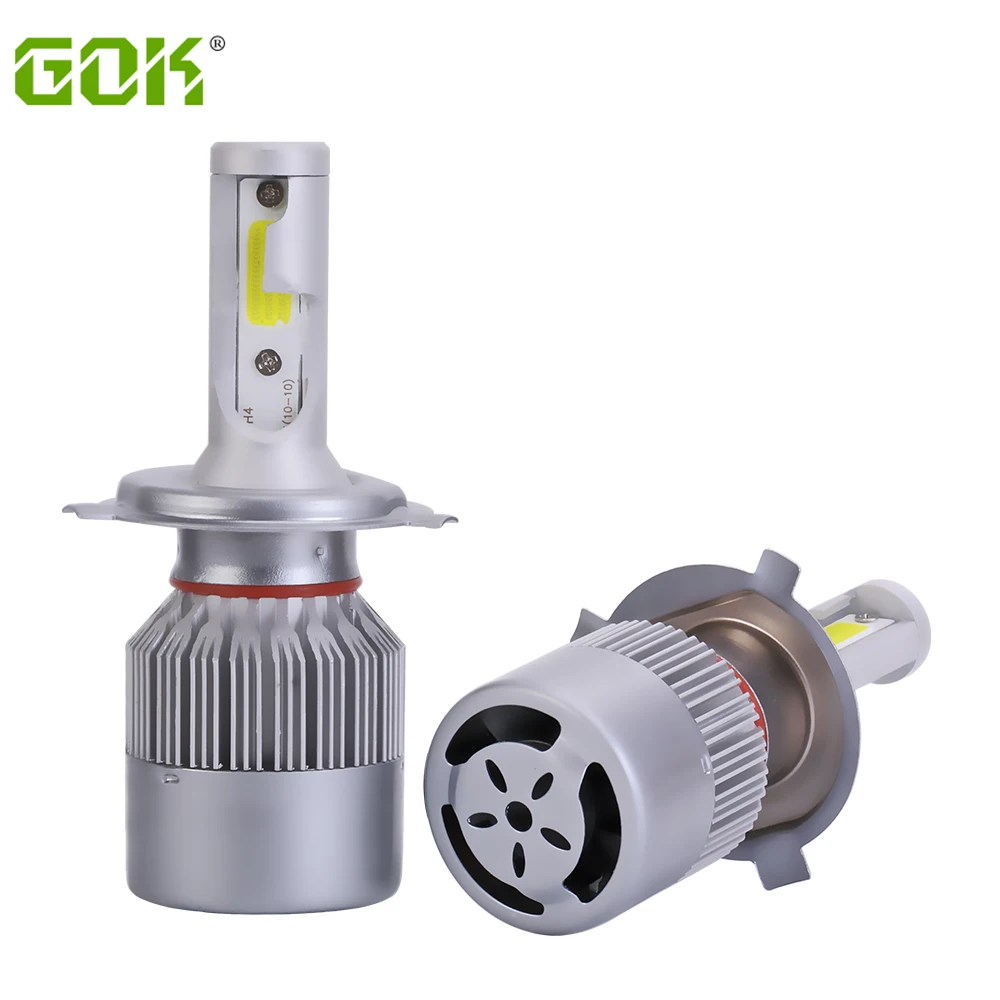 

2pcs LED Headlight Lamp 72W 7600LM 6000K H4 led High Low Beam COB For Car Motocycle Automobile h7 h11 h1 Fog Light 12V 24V