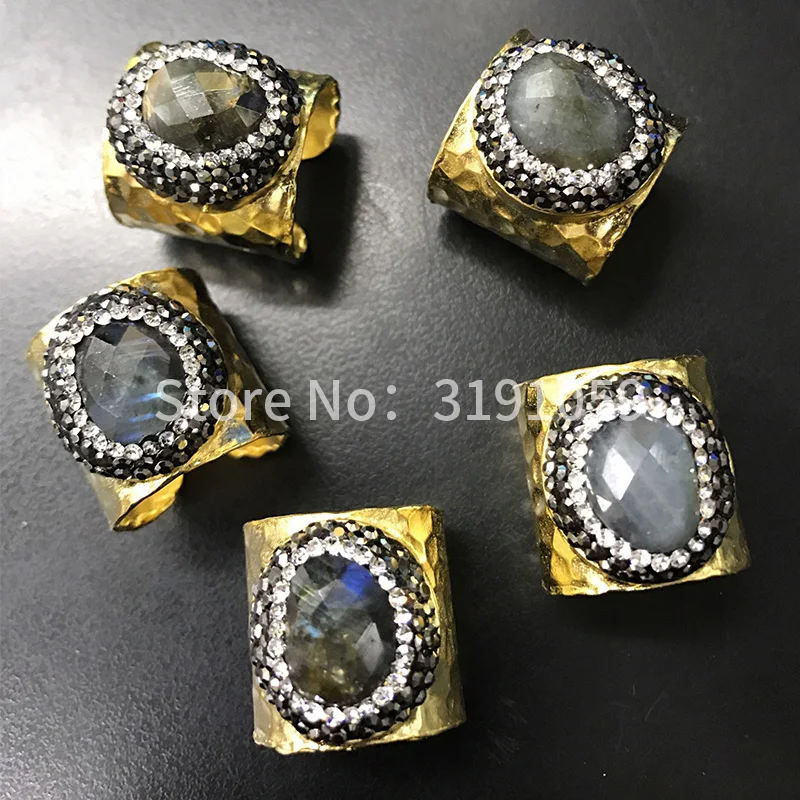 Кольцо из золота 24 карата с мозаикой натурального камня|gold ring|black ringfashion rings |