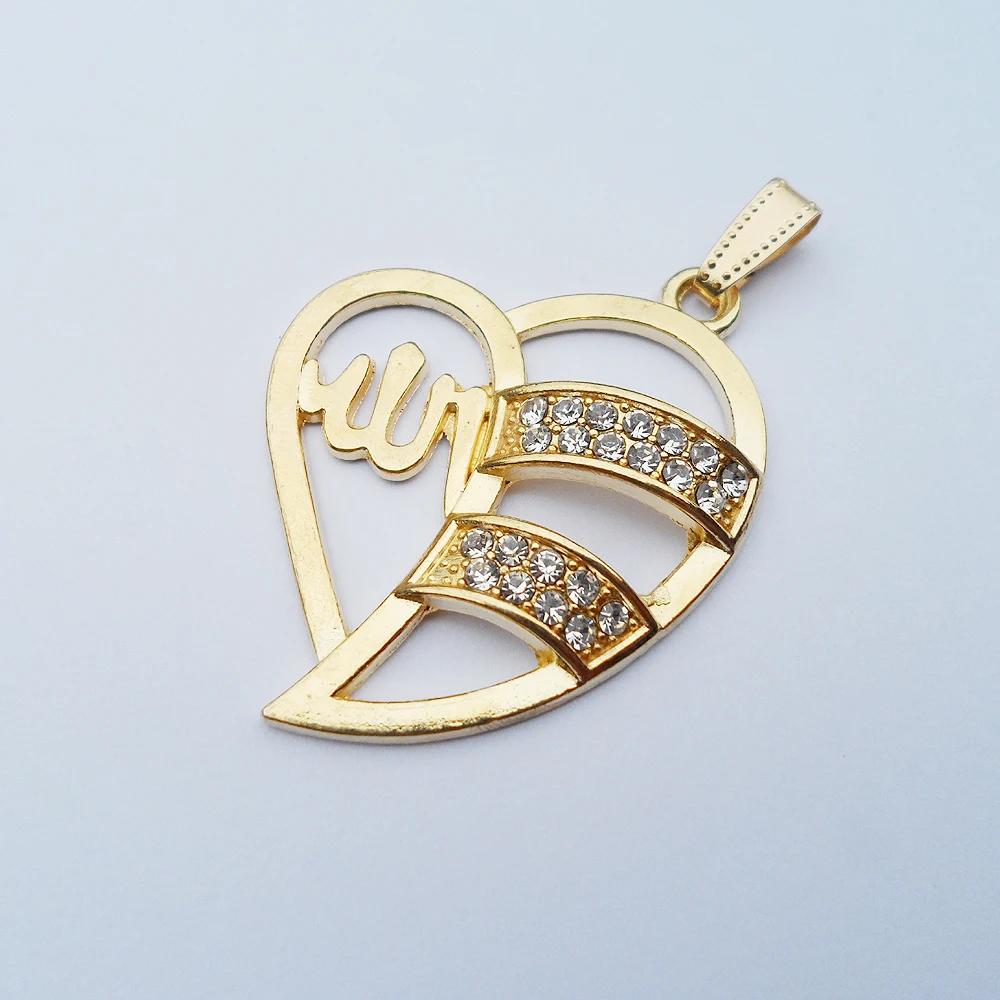 2020 новый стиль романтический сплав золотой цвет мусульманское Сердце слайд